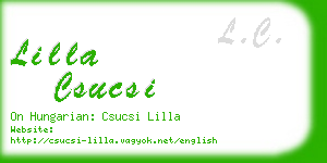 lilla csucsi business card